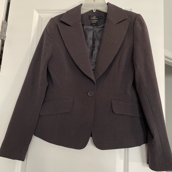 Michel USA Women’s Blazer Size S Brown Professional Business Career Preppy - Picture 2 of 11